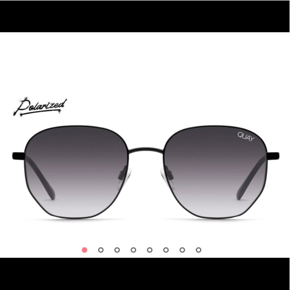 NWT Quay Big Time Polarized Sunglasses - Black/Smoke